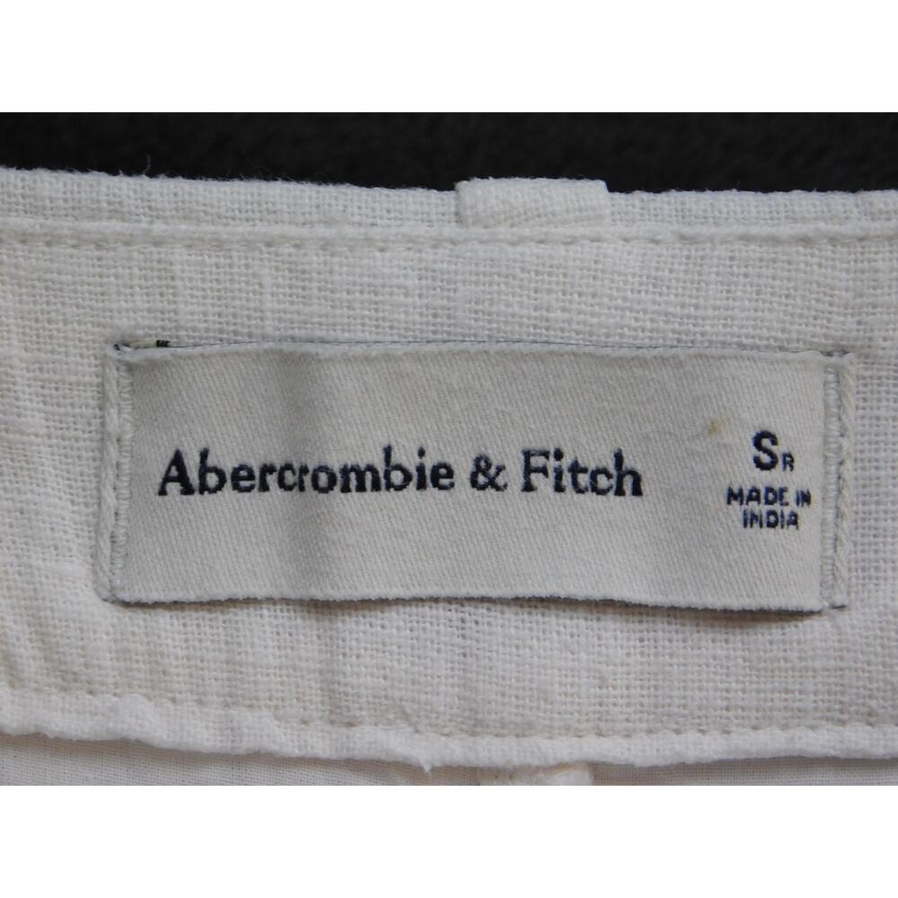 Abercrombie & Fitch Pants Womens S White Linen Dress Pleated Lined Zip Pockets - Picture 2 of 6